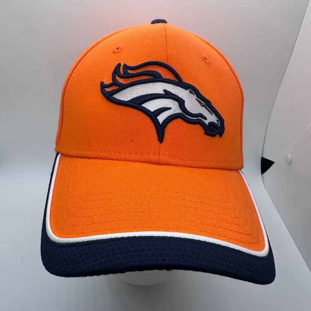 New Era Denver Broncos‎ NFL Official Team Baseball Cap Hat Orange Navy Football